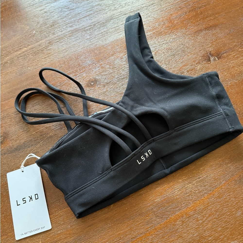 LSKD Black Sports Bra